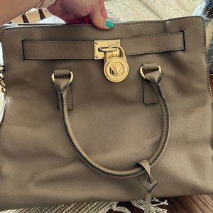Micheal Kors handbag with handles and strap light brown